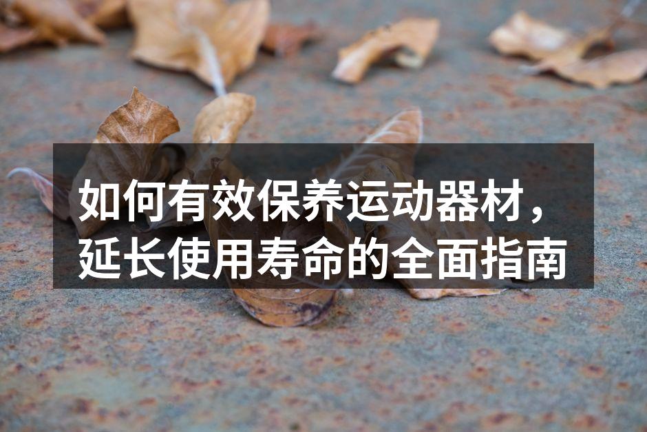 如何有效保养运动器材，延长使用寿命的全面指南